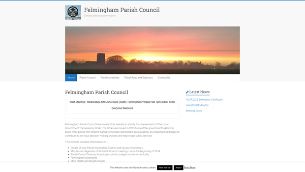 Screenshot of the Poor's Allotment Charity website