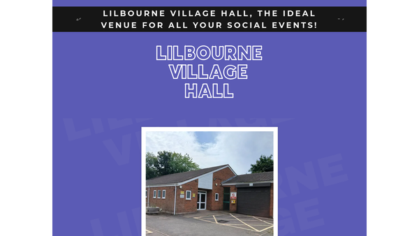 Screenshot of the Lilbourne Village Hall website