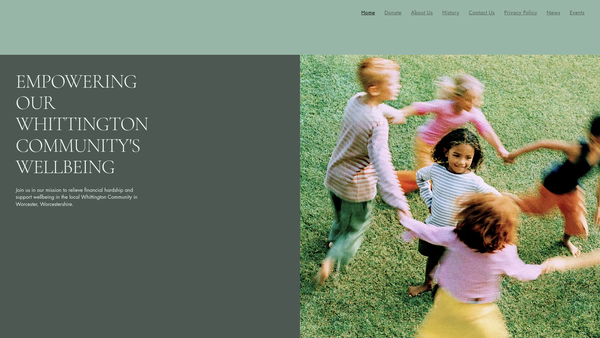 Screenshot of the Elizabeth Stephens & Fanny Clifton Charity website