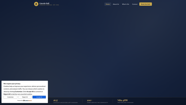 Screenshot of the Lincoln Social Centre website