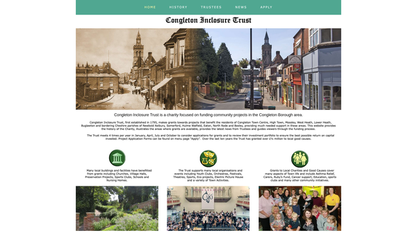 Screenshot of the Congleton Inclosure Trust website