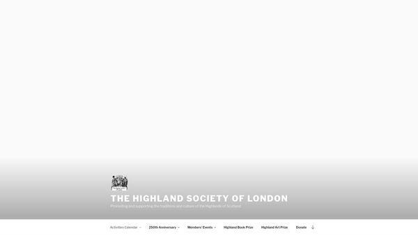 Screenshot of the Highland Society Of London website