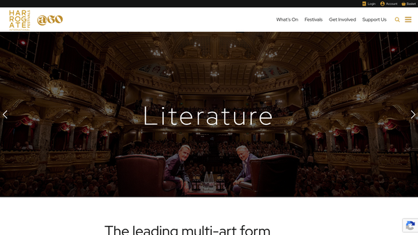 Screenshot of the Harrogate International Festival Limited website