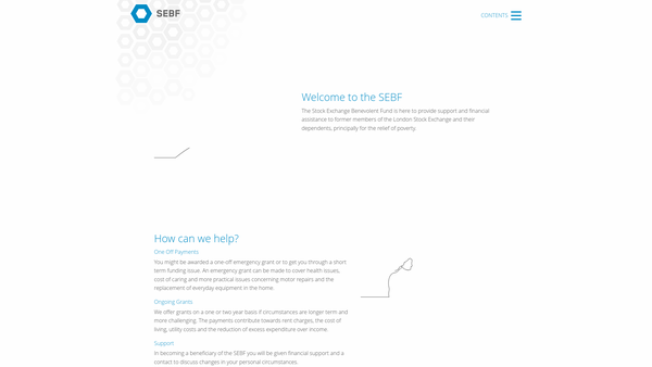 Screenshot of the The Stock Exchange Benevolent Fund website