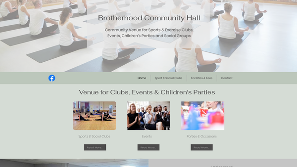 Screenshot of the The Brotherhood Community Hall website