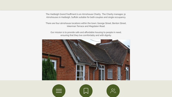 Screenshot of the Grand Feoffment Charities website