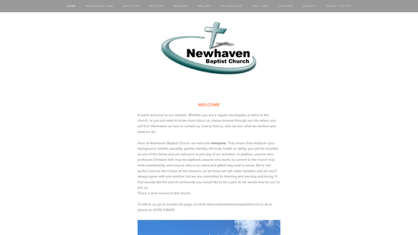 Screenshot of the Newhaven Baptist Church-General Fund website