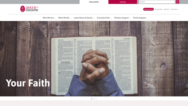Screenshot of the The Coventry Diocesan Board Of Finance Ltd website