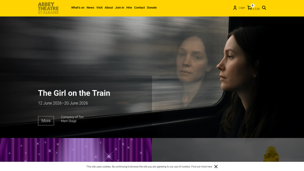 Screenshot of the The Abbey Theatre Trust (St Albans) Limited website