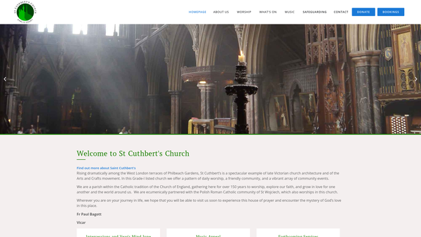 Screenshot of the Charity Of The Reverend Henry Westall For Poor website