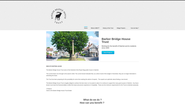 Screenshot of the The Bridge House Trust - Non-Ecclesiastical website