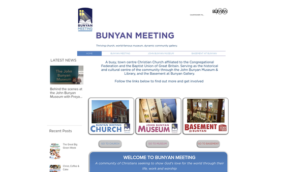 Screenshot of the Charities Administered In Connection With The Bunyan Meeting website