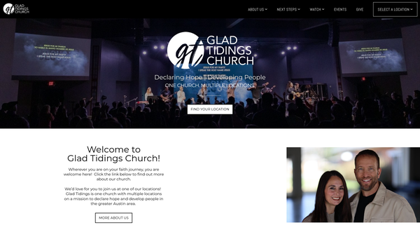 Screenshot of the Glad Tidings Publishing Association website