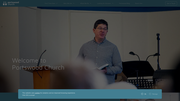 Screenshot of the Portswood Church website