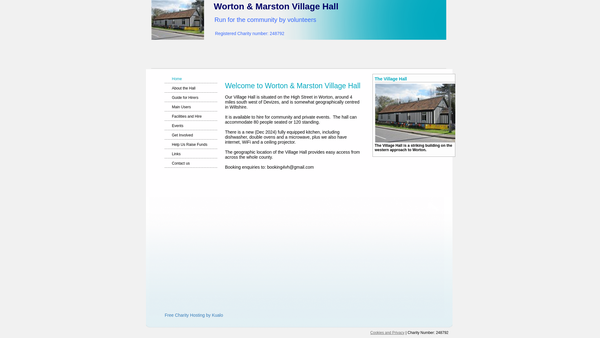 Screenshot of the Library Hall website