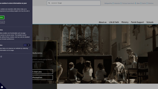 Screenshot of the The St Albans Diocesan Board Of Finance website