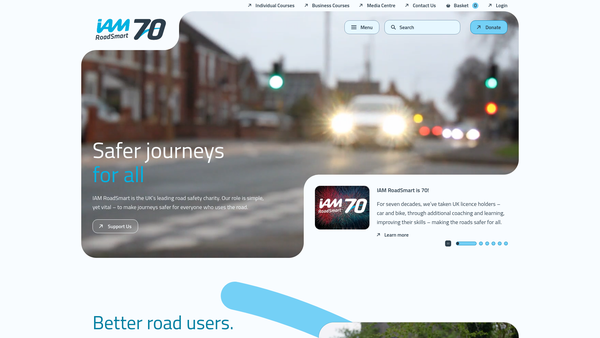 Screenshot of the The Institute Of Advanced Motorists Limited website