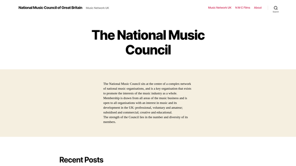 Screenshot of the The National Music Council Of The United Kingdom website