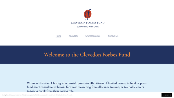 Screenshot of the Clevedon Convalescent Fund website
