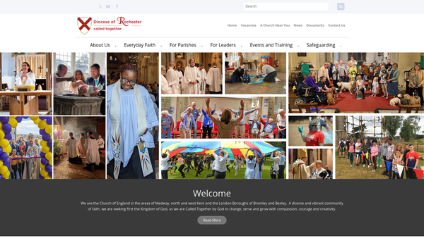 Screenshot of the The Rochester Diocesan Society And Board Of Finance website