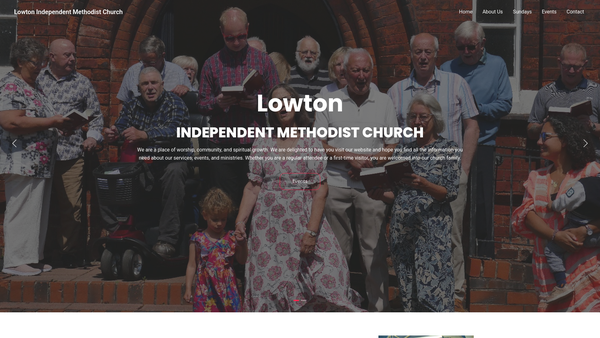 Screenshot of the Lowton Independent Methodist Church Trust Property Held In Connexion Therewith website