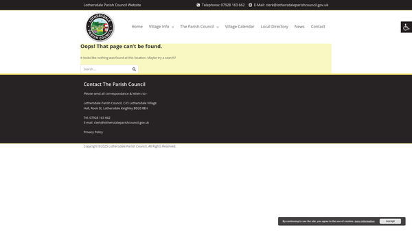 Screenshot of the Lothersdale Village Trust website