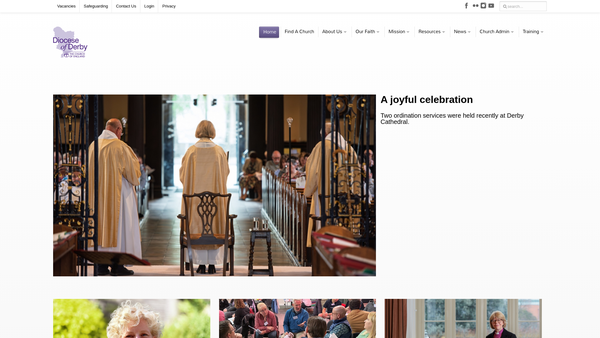 Screenshot of the The Derby Diocesan Board Of Finance Limited website