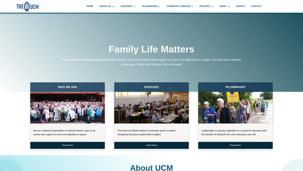 Screenshot of the The Union Of Catholic Mothers website