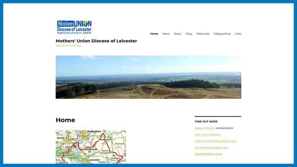 Screenshot of the The Mothers' Union (Diocese Of Leicester Branch) website