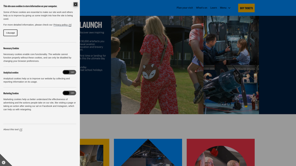 Screenshot of the The Fleet Air Arm Museum website