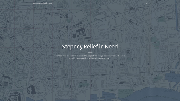 Screenshot of the Stepney Relief In Need Charity website