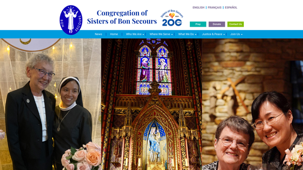 Screenshot of the Charity For Roman Catholic Purposes In Connection With The Congregation Of Sisters Of Bon Secours De Paris - Province Of Great Britain website