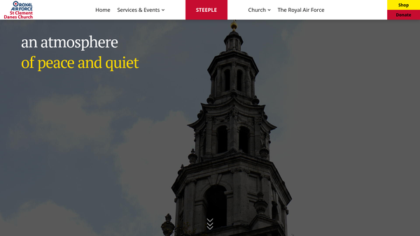 Screenshot of the St. Clement Danes Fund website