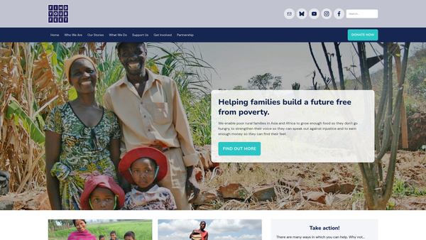 Screenshot of the Find Your Feet Ltd website