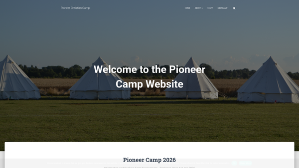 Screenshot of the Grace Baptist Ministry To The Young website