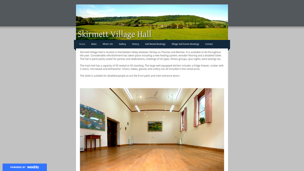Screenshot of the Parish Room website