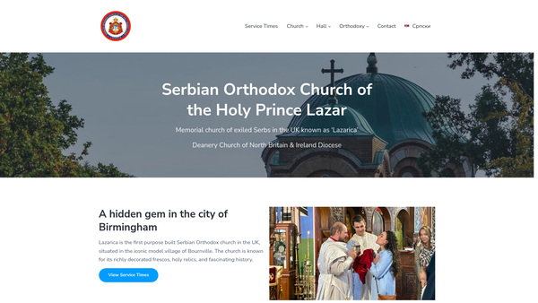 Screenshot of the Trust Property And Funds Held In Connexion With Serbian Orthodox Church Of St Lazar website