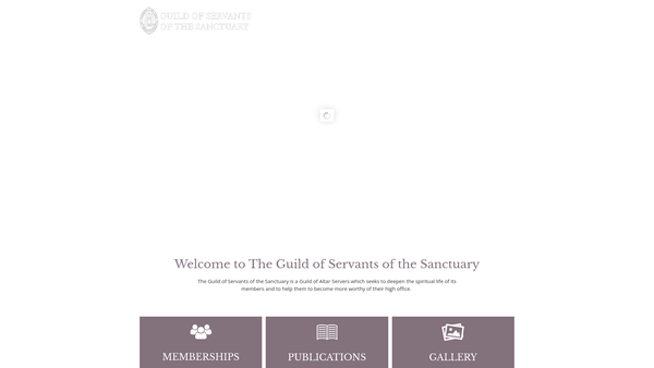 Screenshot of the Guild Of Servants Of The Sanctuary website
