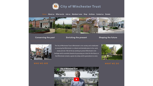 Screenshot of the The City Of Winchester Trust Limited website