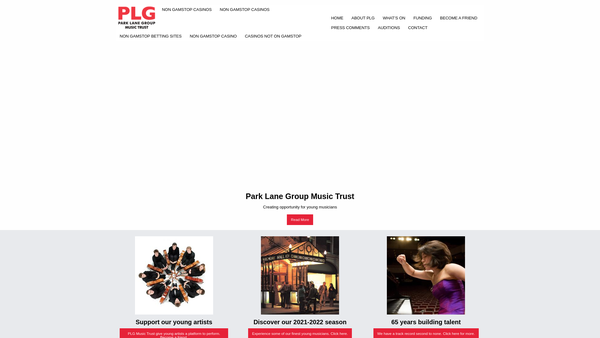 Screenshot of the The Park Lane Group Limited website