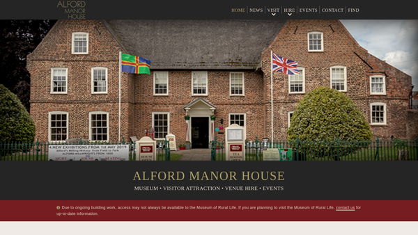 Screenshot of the Alford And District Civic Trust Limited website