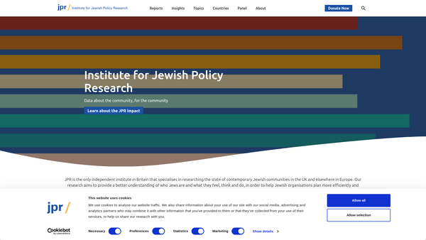 Screenshot of the The Institute For Jewish Policy Research website