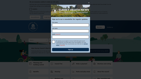 Screenshot of the Allotments For Public Sand And Gravel Pits website
