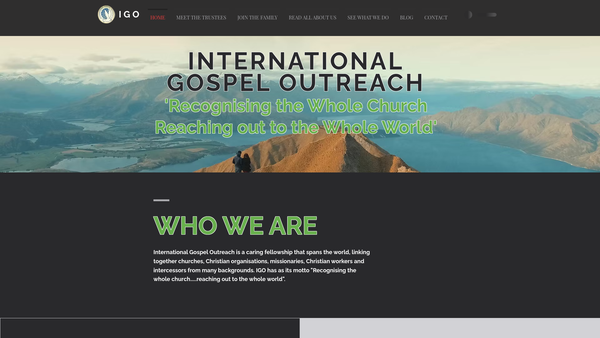 Screenshot of the International Gospel Outreach website