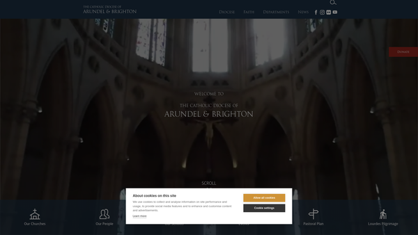 Screenshot of the Arundel And Brighton Diocesan Trust website