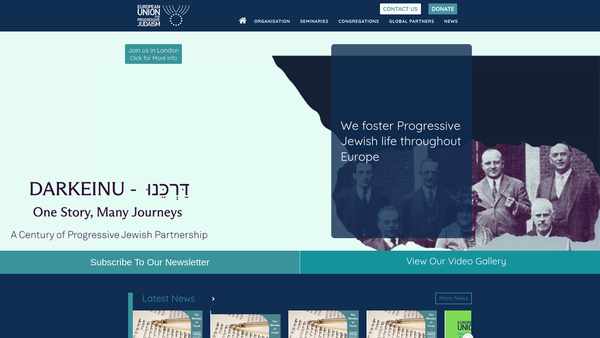 Screenshot of the European Union For Progressive Judaism website