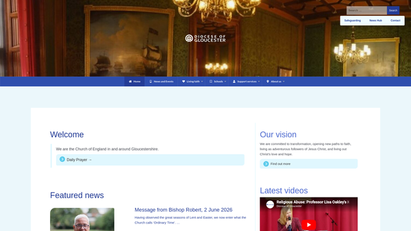 Screenshot of the Gloucester Diocesan Trust website