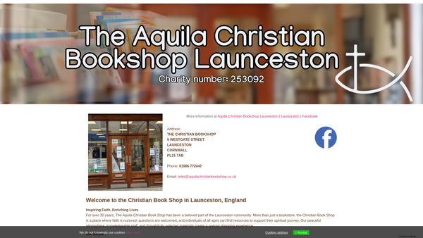 Screenshot of the Aquila Fellowship Trust website