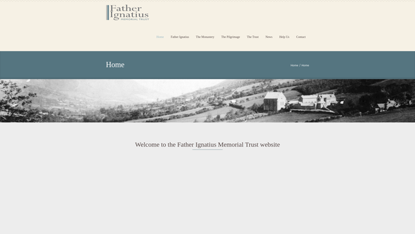 Screenshot of the The Father Ignatius Memorial Trust website