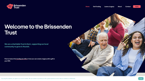 Screenshot of the Brissenden Trust Limited website
